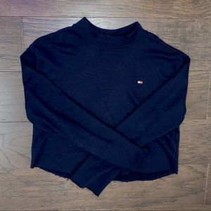 Tommy Hilfiger Cropped Long Sleeve, Navy, Size M